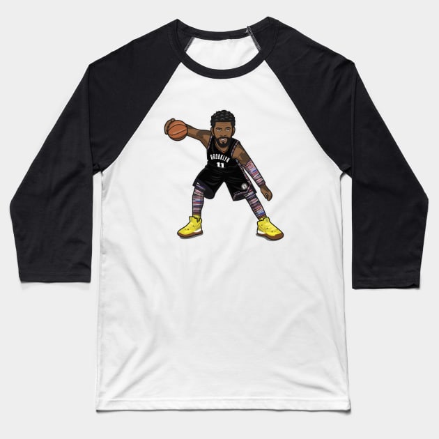 Kyrie Irving Cartoon Style Baseball T-Shirt by ray1007